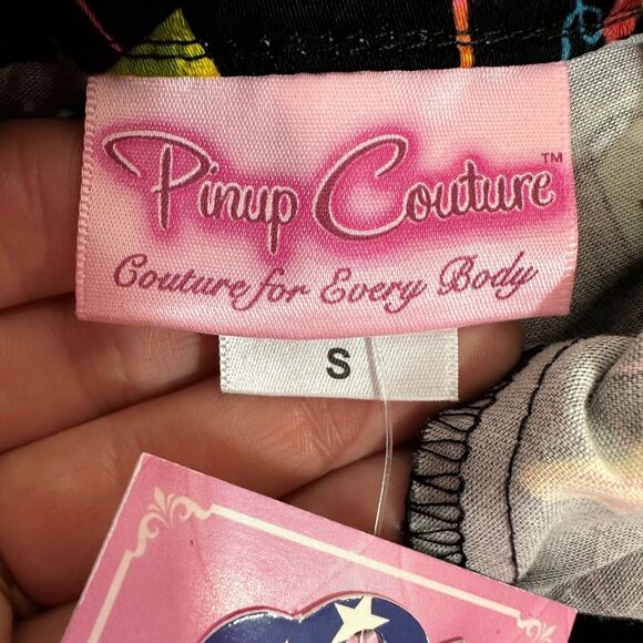 Pinup Couture Alice In Wonderland Doris Skirt Size S Novelty Print A Line NWT - Picture 6 of 9